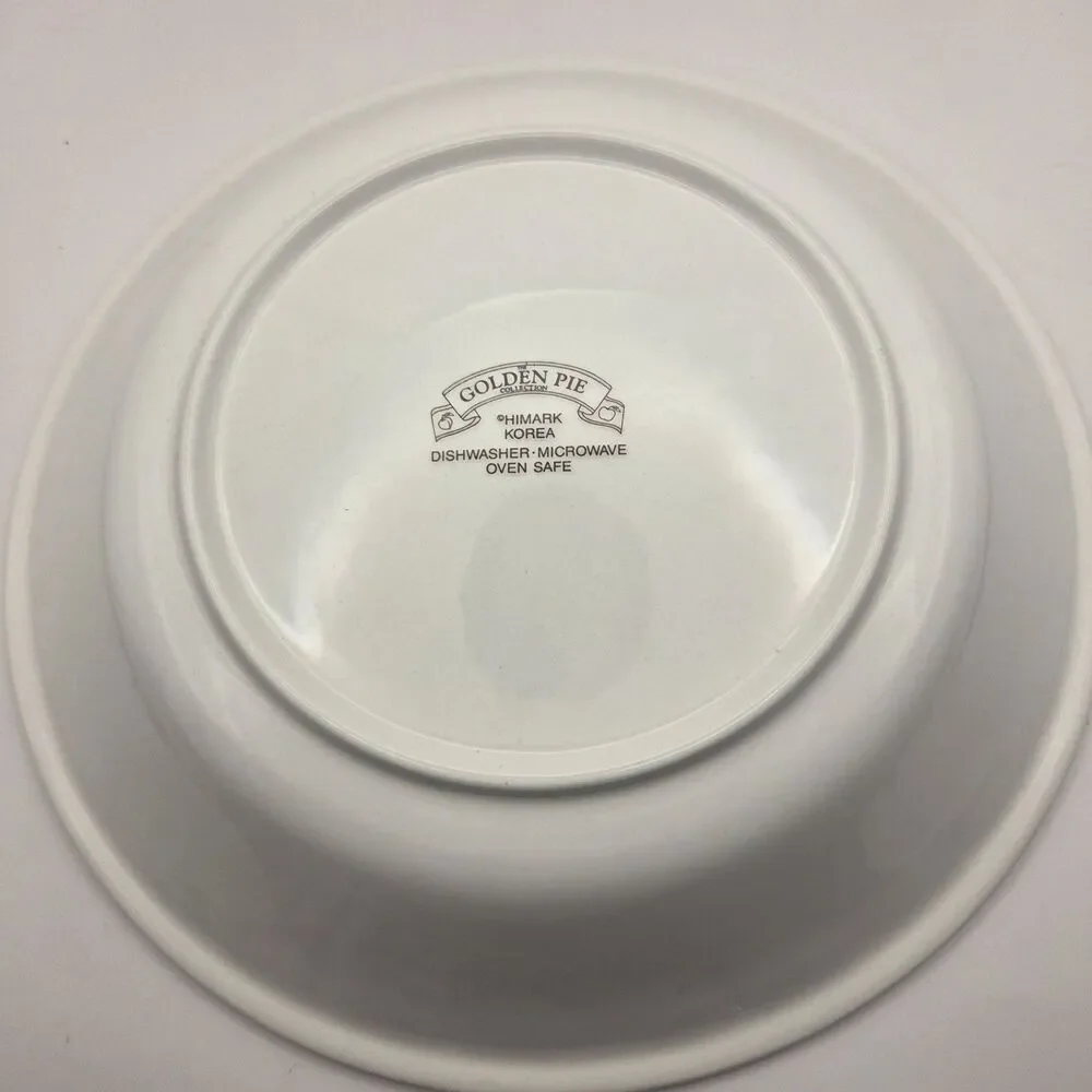 Vintage Ceramic Pan Plate Golden Pie Collection Himark apple pie recipe EUC